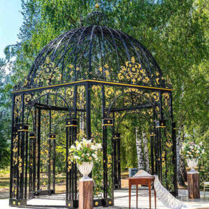 outdoor iron gazebo for wedding,wrought iron gazebo​,metal garden gazebo,gazebo for wedding, Elevate Your Garden with the YSGH-011 Garden Gazebo