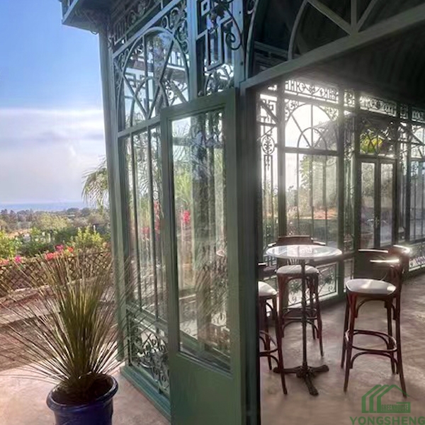 Hot Dip Galvanized Luxury Victorian Glass Greenhouse