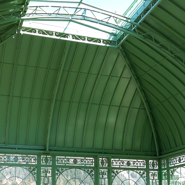 Outdoor Steel Frame Glass Garden Greenhouse
