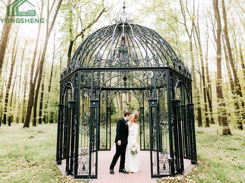 Outdoor Steel Structure Gazebo Garden Greenhouse For Wedding