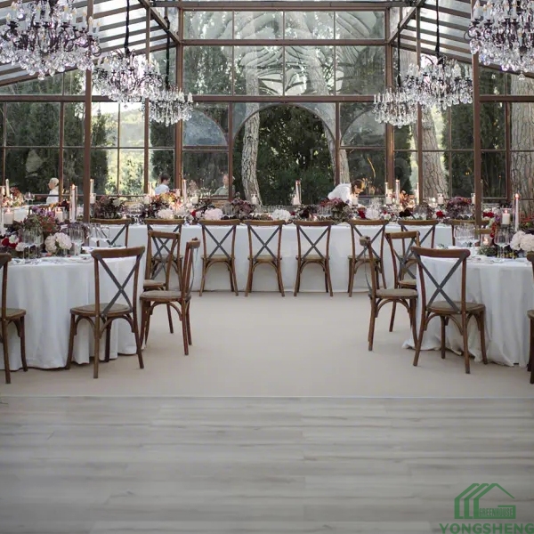 Glass Tent Wedding Banquet Layout