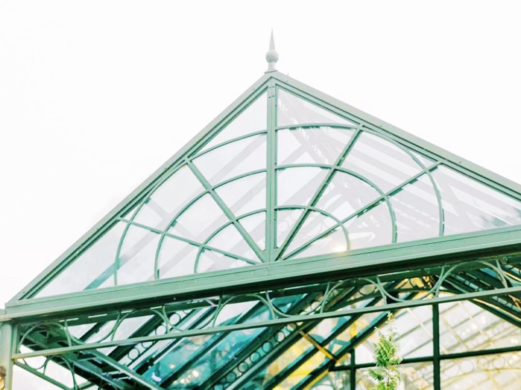 Large Glass Victorian Greenhouse Wedding Venue