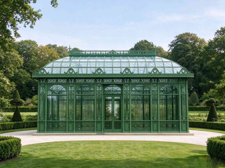 YSGH-073 Victorian Conservatory Glass Roof Sunroom Front View