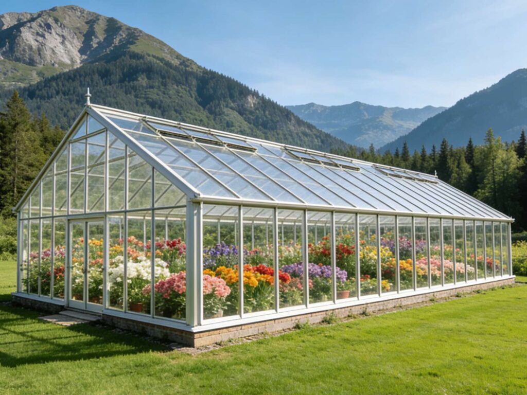 Black Glass Greenhouse Conservatory For Garden Ysgh 101