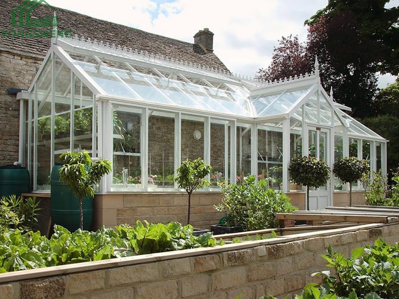 Outdoor Garden Glass Greenhouse For Sale