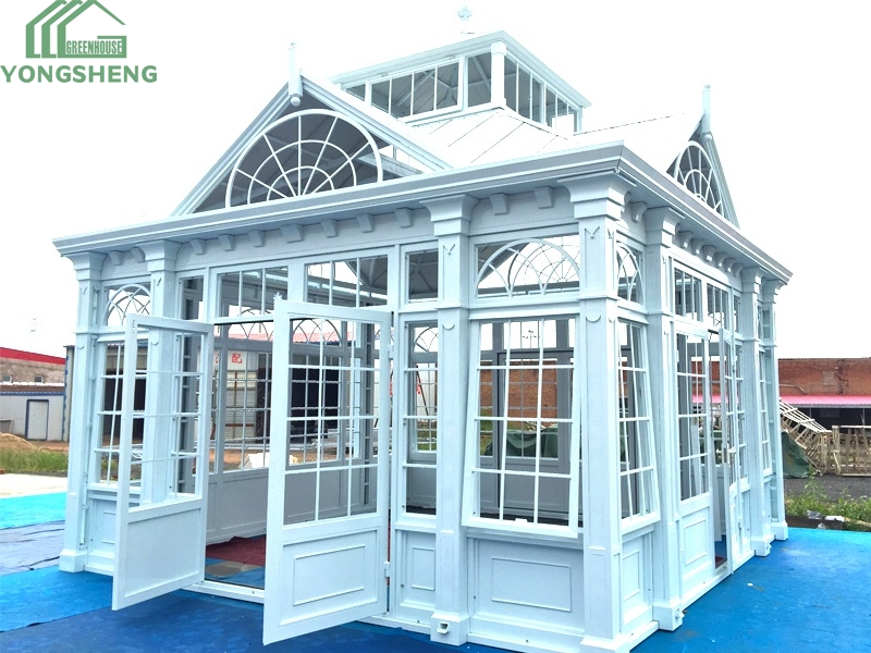 White Victorian Greenhouse Metal Frame For Garden