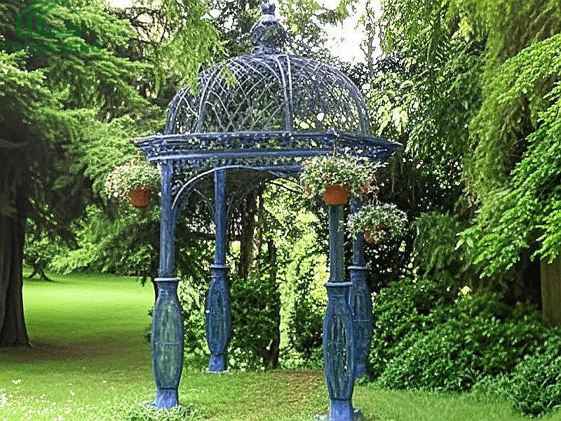 Wrought Iron Metal Garden Gazebo For Sale