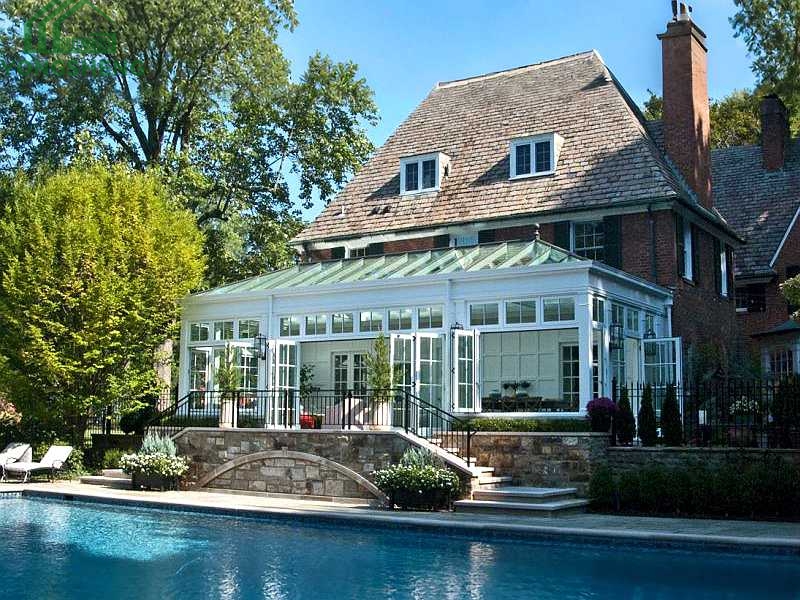 Elegant Victorian Glasshouse With Swimming Pool For Garden