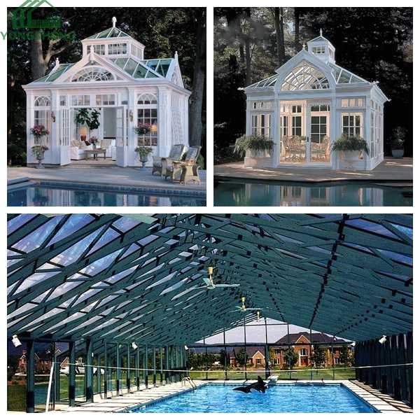 Greenhouse With A Pool In It