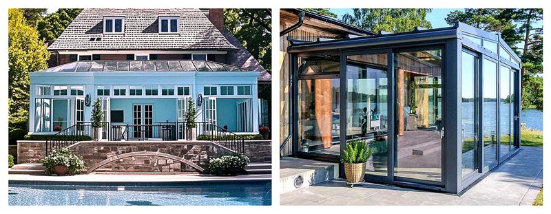 Victorian Greenhouse Meets Poolside 