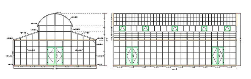 Steel And Glass Victorian Greenhouse Conservatory For Wedding plan drawing