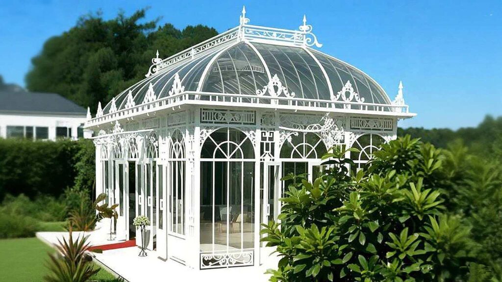 Victorian glass greenhouse