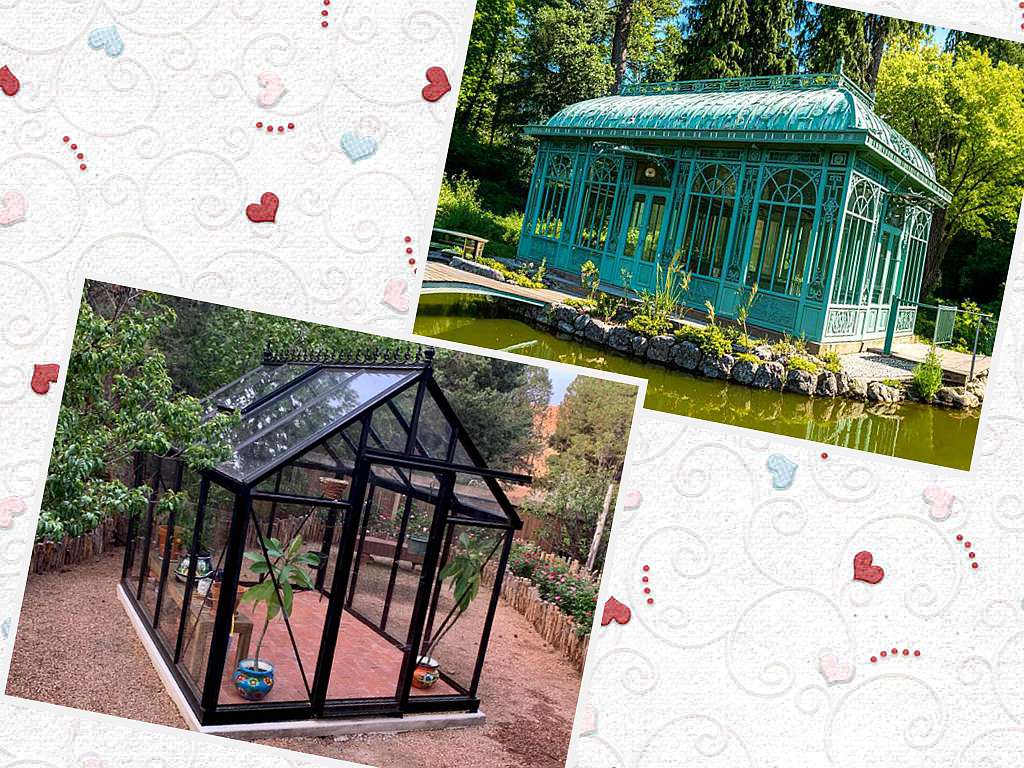 victorian glass greenhouse VS Modern glass greenhouse