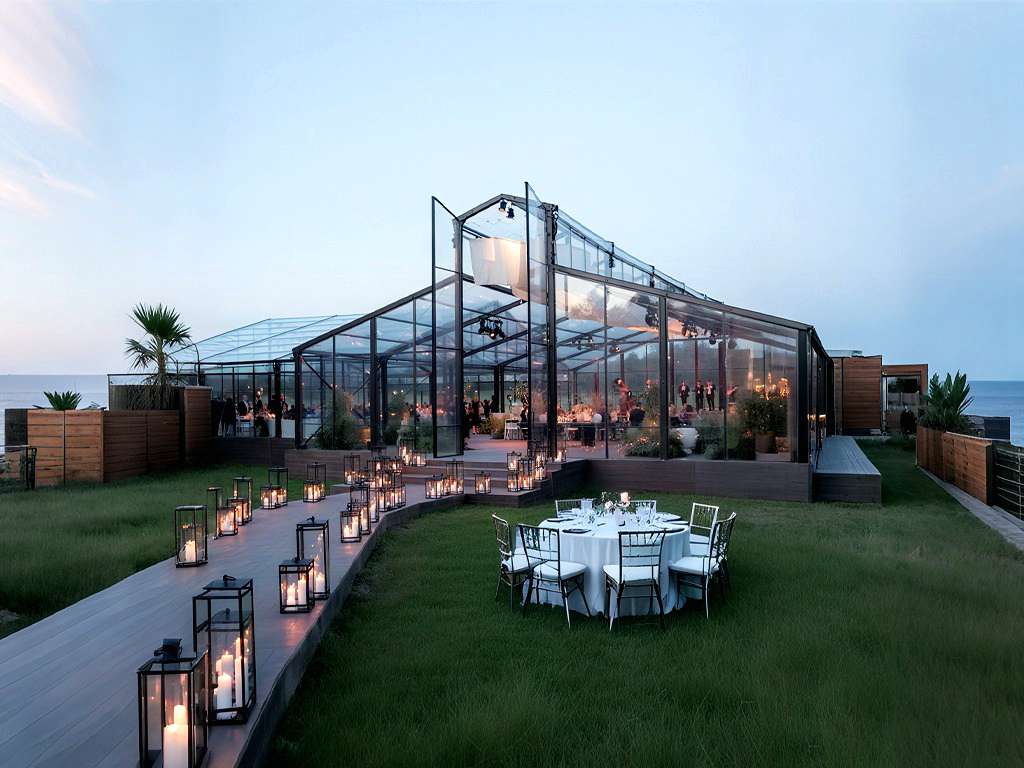 Luxury Large Glass Greenhouse Metal Ysgh 177
