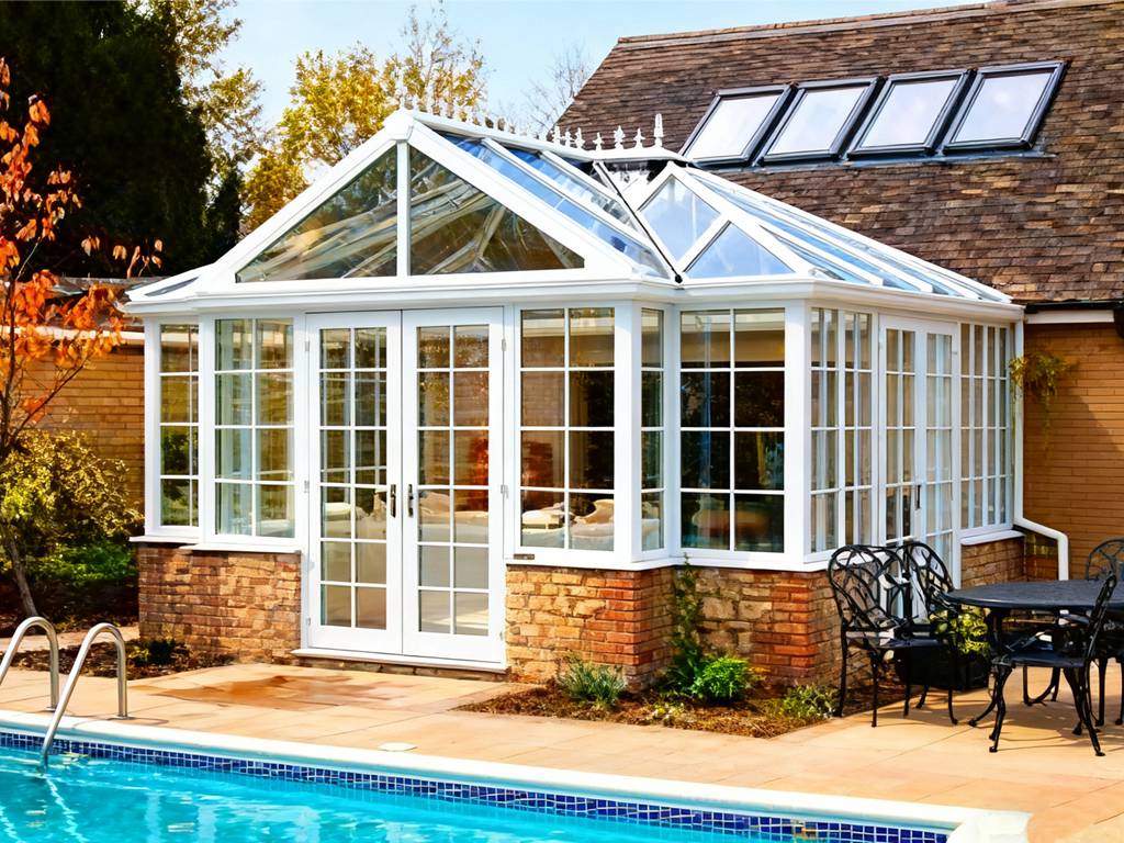 White Victorian Greenhouse With Swimming Pool Ysgh 187