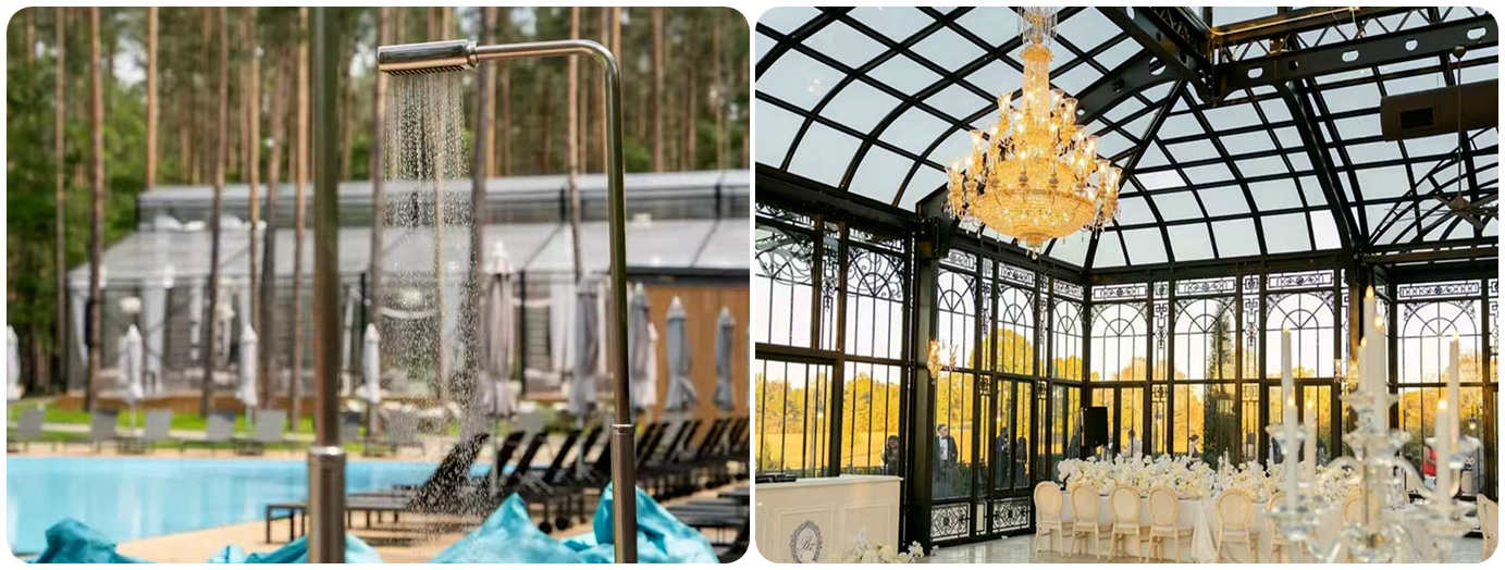 victorian glass greenhouse, large glass greenhouse, rubber sealing