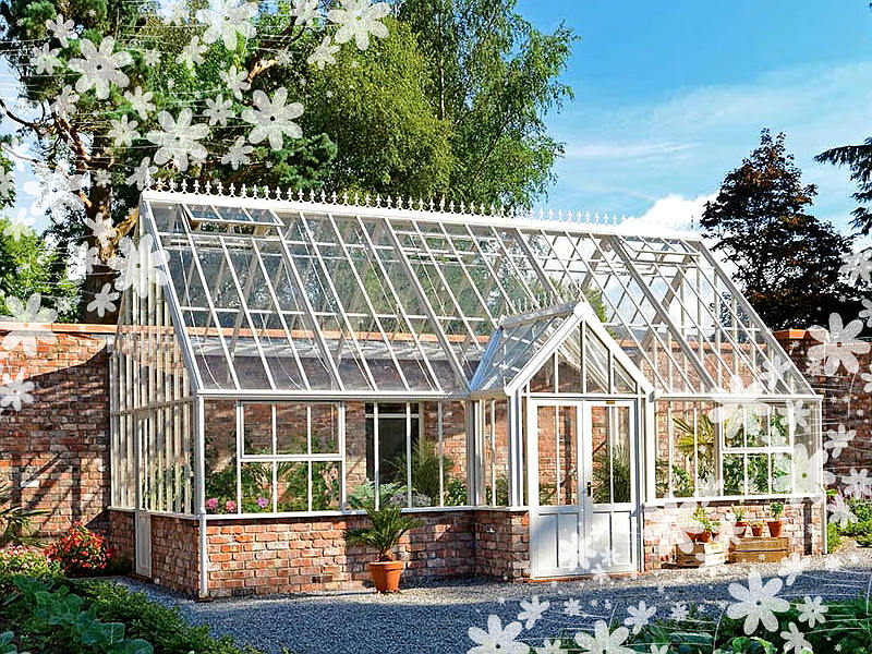 Glass Victorian greenhouse for garden YSGH-091