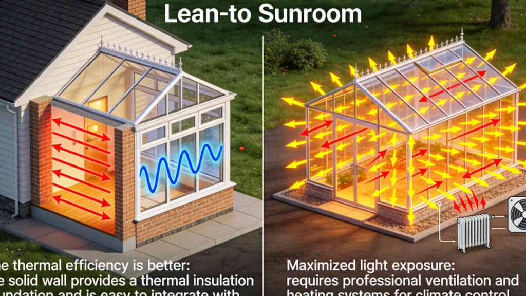 Glass Greenhouse or Lean-to Sunroom: