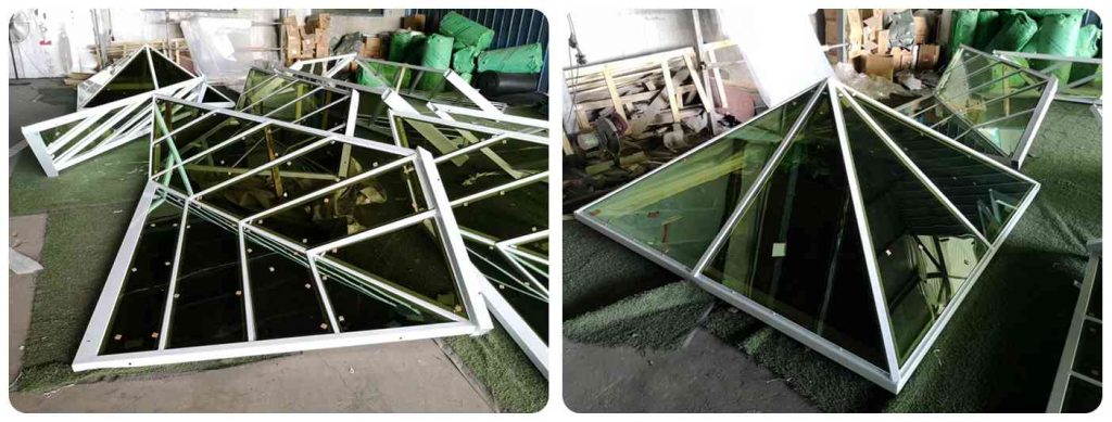 Pre‑fabricated steel glass roof components for Victorian conservatory factory pre‑production parts ready for shipment