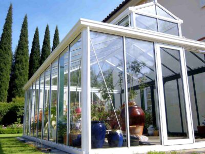 Victorian glass greenhouse, Victorian style greenhouse, Retro style glass sunroom