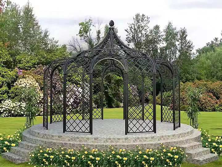 The Ysgh 219 Garden Gazebo: A Victorian Metal Pavilion