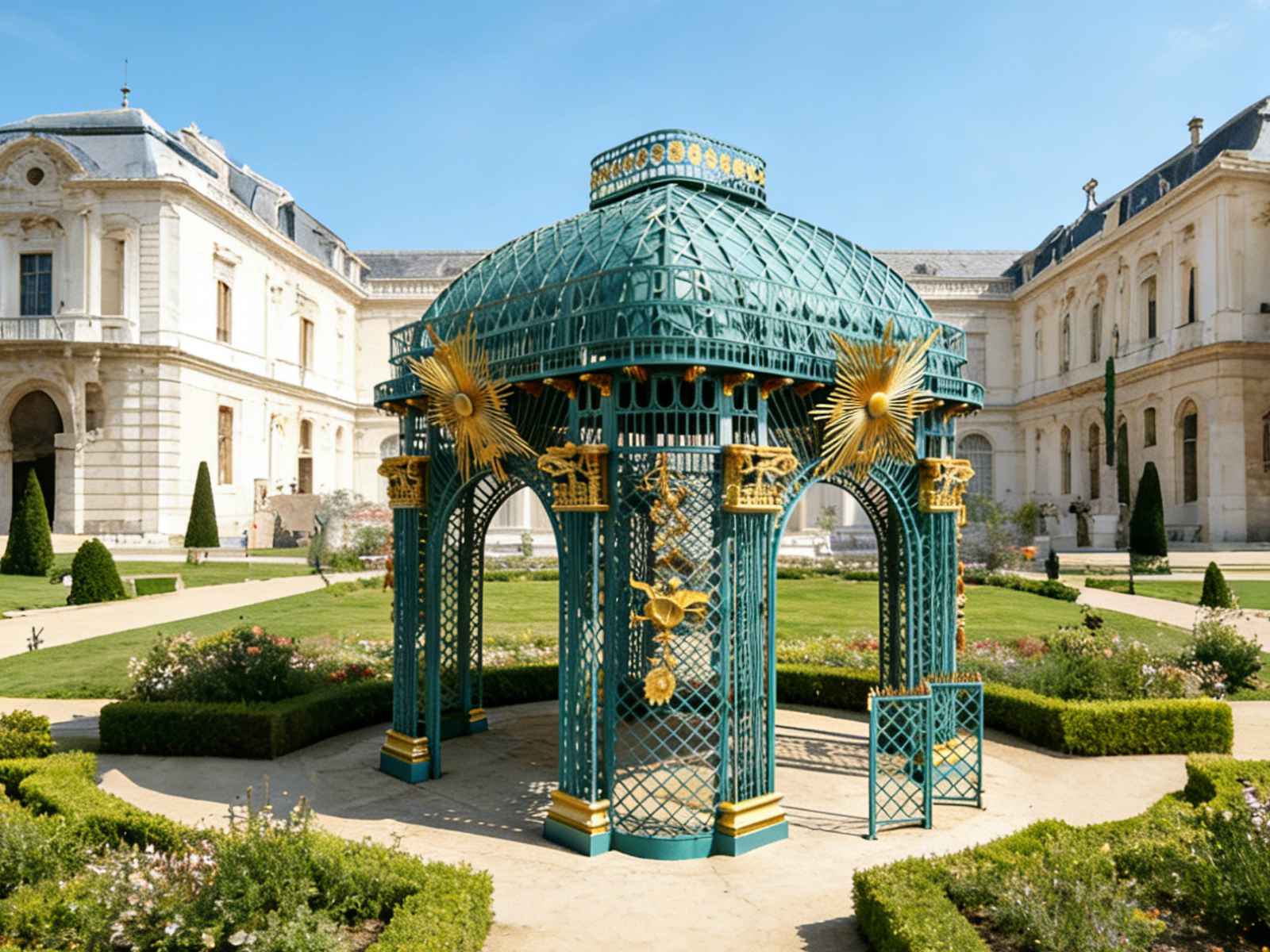 European Royal Style Wrought Iron Gazebo Model Ysgh 227