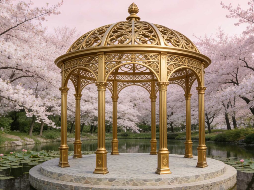 European Style Cast Iron Gazebo Ysgh 221 For Gardens