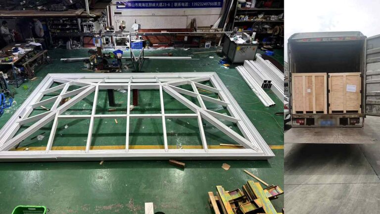 LCL White Aluminum Sunroom to Canada – Departed Factory Apr 29, 2026