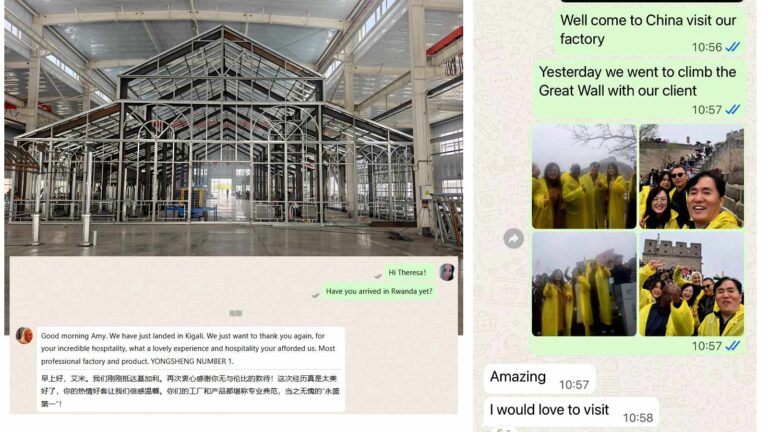 Large Garden Greenhouse Client Visits the Great Wall