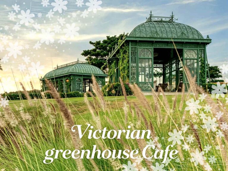 Green Victorian Greenhouse Sunroom Cafe in Thailand