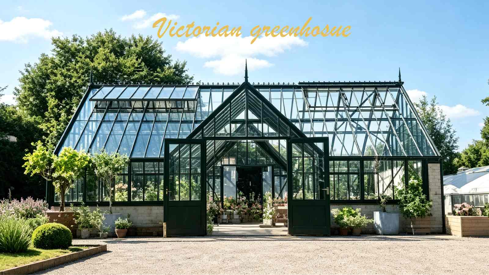 Modern Victorian Greenhouse: Steel Dual Pitch Sunroom