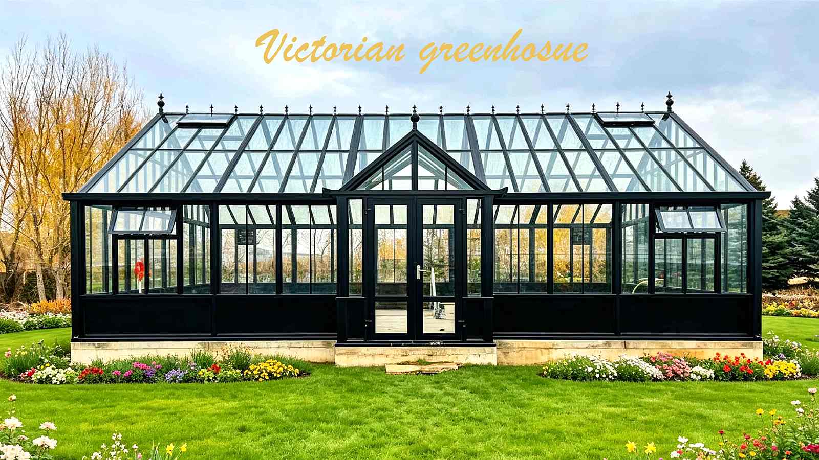 Modern Victorian Greenhouse: Steel Dual-Pitch Sunroom
