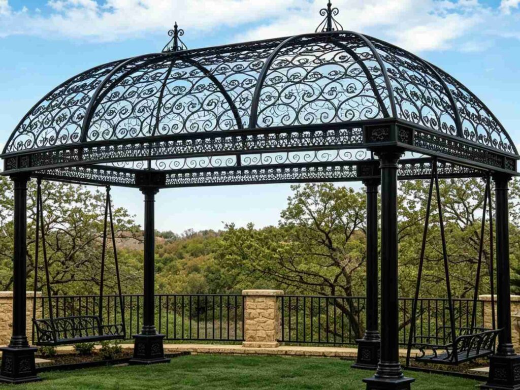 Ysgh 240 European Vintage Cast Iron Swing Pavilion Product Overview
