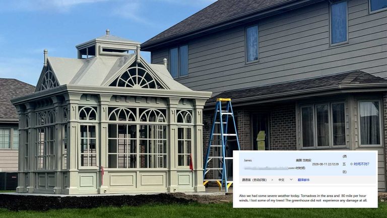 European Victorian Greenhouse Withstands Severe Tornado and High Wind Conditions
