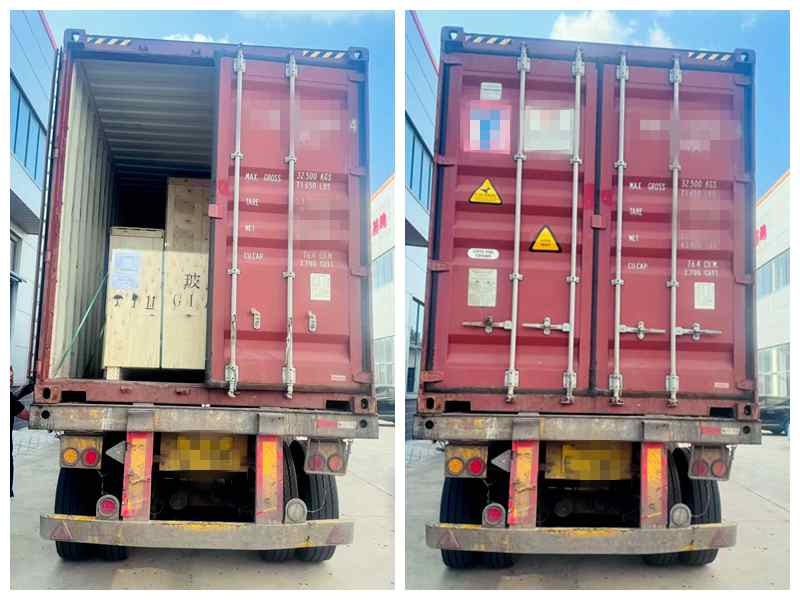 40HQ container loading completed for USA marquee conservatory, fumigated wooden crates