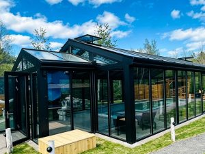 Pool sunroom, pool enclosure, minimalist sunroom, Pool Sunroom Low-E Minimalist Glass Enclosure YSGH-248