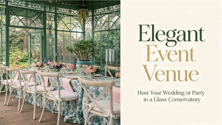 Victorian Conservatory: Timeless Green Glass Space for Events and Gatherings